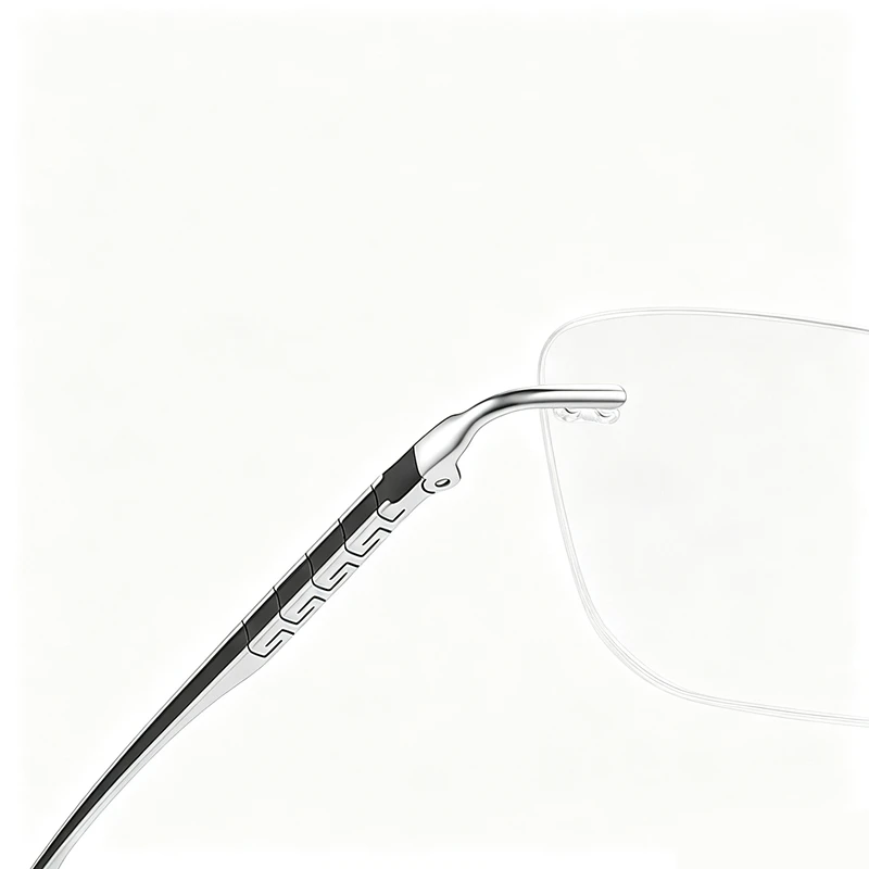 Pure titanium frameless optical eyeglass frame, lightweight prescription glasses, customized myopia anti blue light
