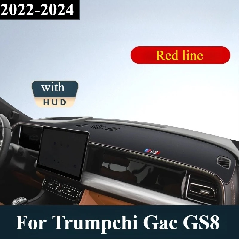 For Trumpchi Gac GS8 2022 2023 2024 Leather Car Dashboard Light-proof Mat Dash Non-slip Sun Shade Protetion Carpet Non-Slip Mat