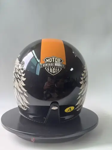 Imagen 2 del producto Casco de motocicleta de tres cuartos Retro Unisex para todas las estaciones medio casco Universal estilo Vintage casco de motocicleta de crucero