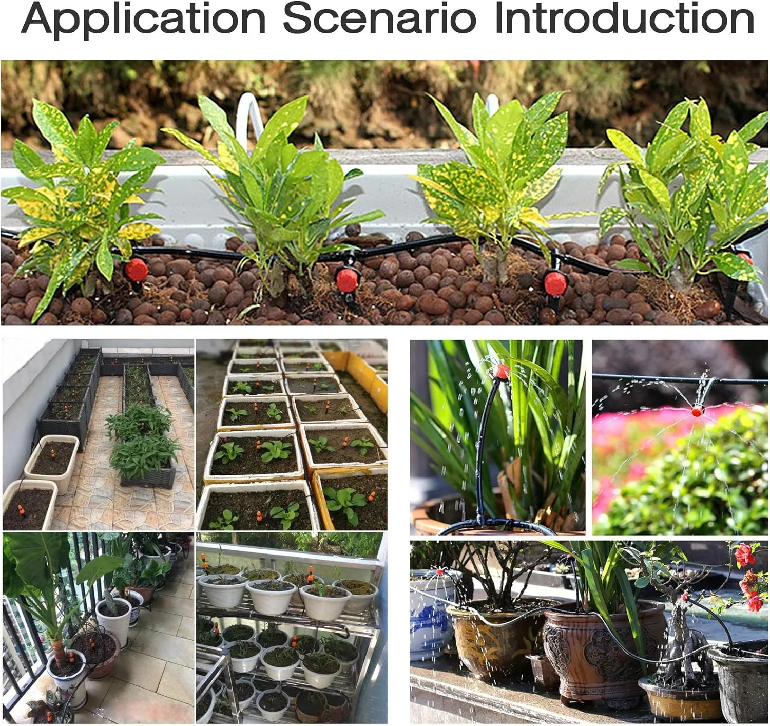 خرطوم الري بالتنقيط الأسود بطول 5 أمتار مثالي لنظام ري الحديقة بنفسك أو أنابيب توزيع فارغة لأي حديقة #4