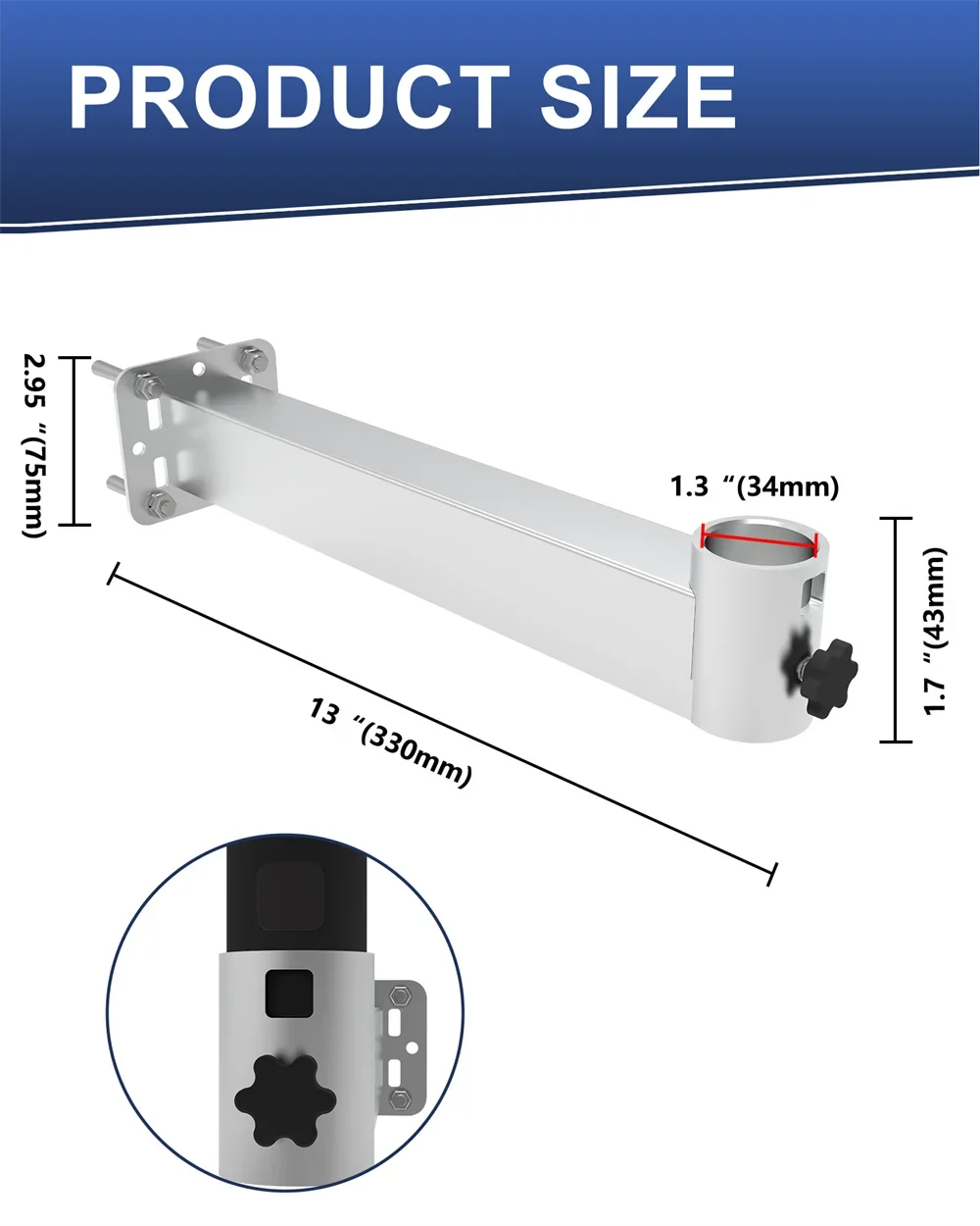 Voor Starlink V2 Lange Muurbevestiging, Starlink Internet Satelliet Antenne Montageset, Gatvergrendeling Schroef Starlink Ethernet Adapter