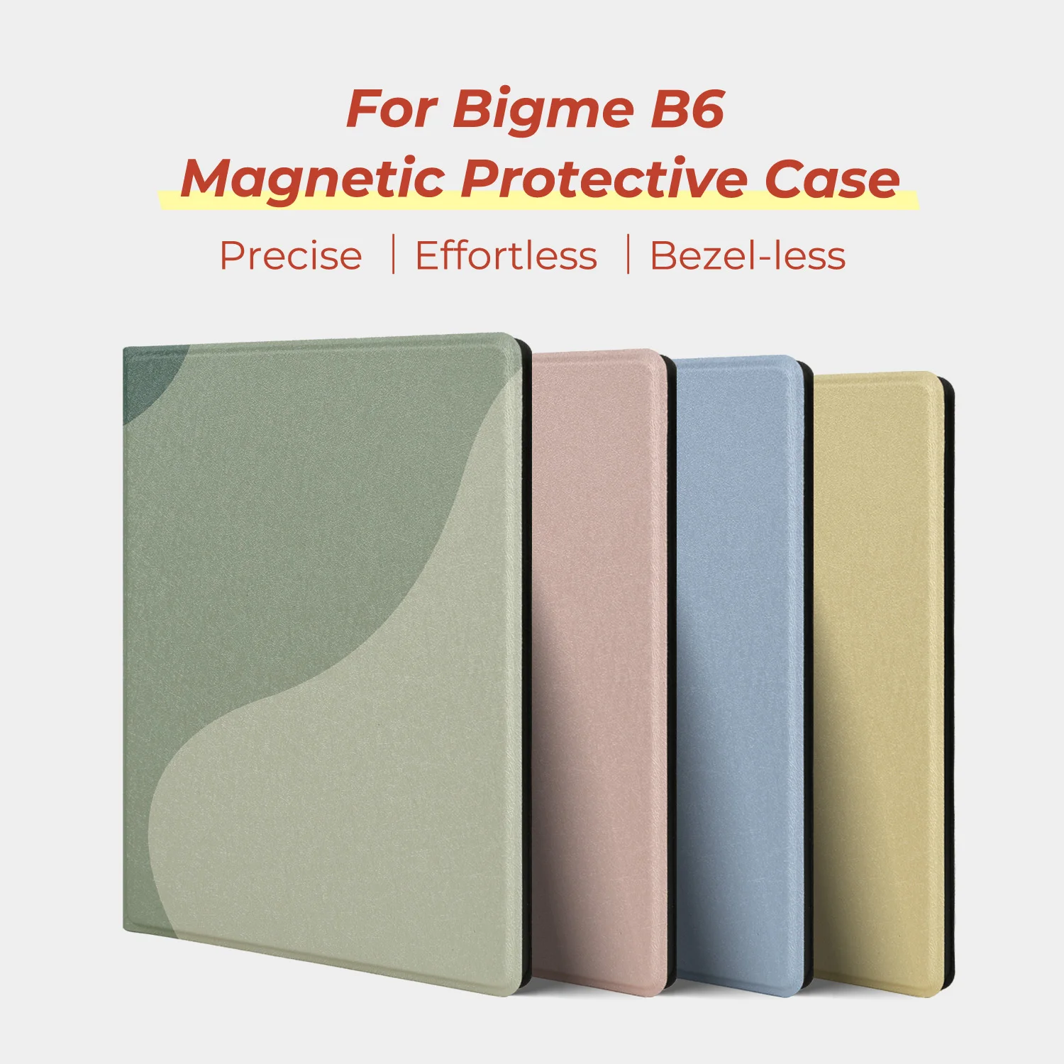 Twosheep Cover suit for Bigme B6 Case 6 inch Magnetic Attachment Shellless Auto Sleep Wake Smart Folio Solid Color Slim