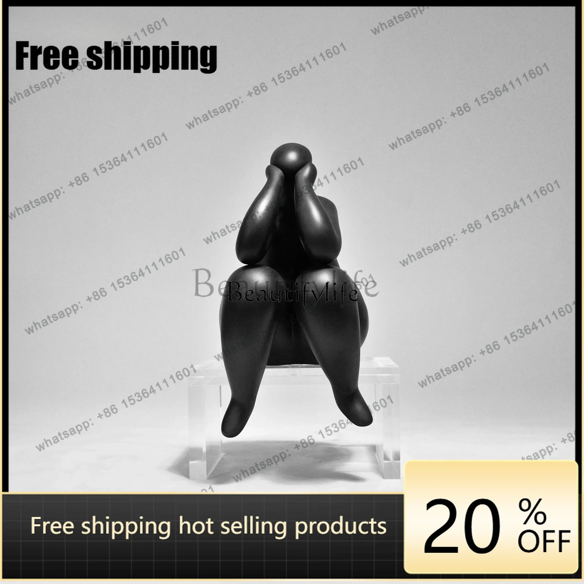 Factory Direct  Hotel Large Floor-standing Figure Small Ornaments Modern Living Room Entrance Creative Abstract Sculpture Deskto