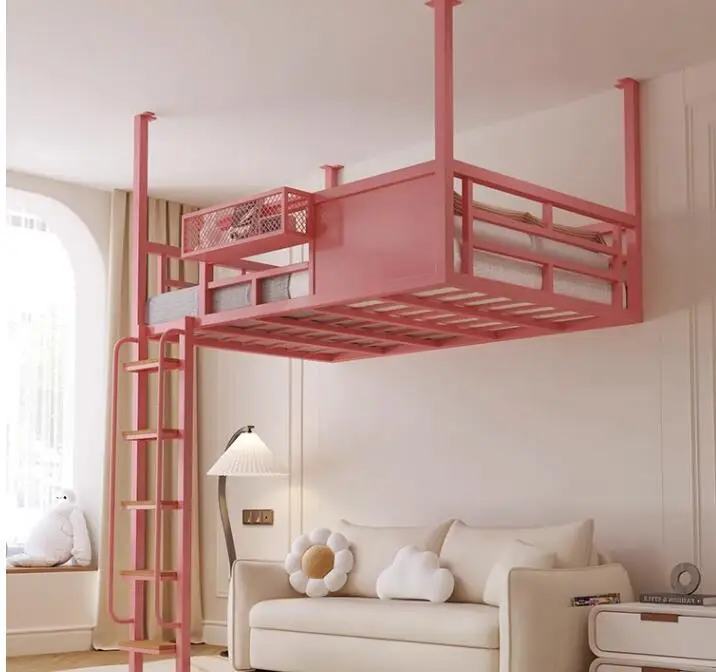 Wrought iron hammock loft bed