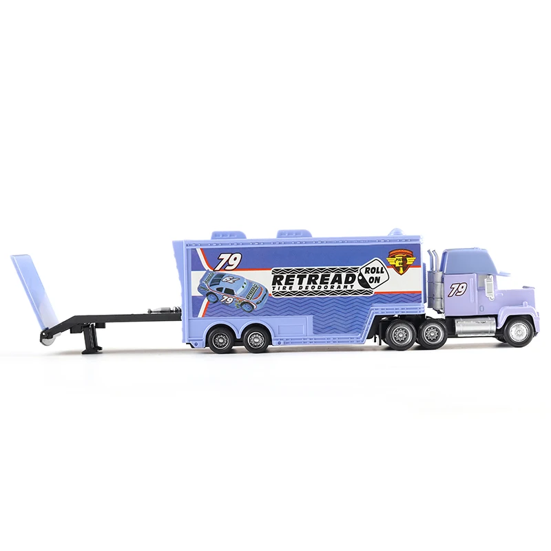 Cars Container Trucks With Car Mack Truck Ramirez Racing Toy 1/55 Ratio Die Casting Lightning McQueen Model Children's Gifts