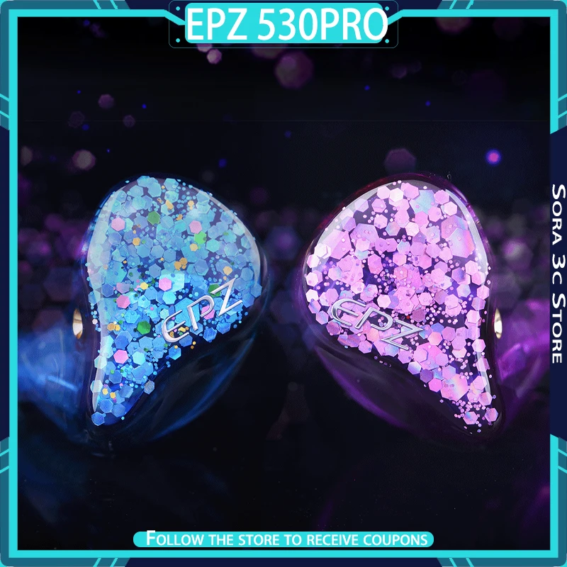 

Epz 530pro Professional Music Headphones 3D Printed Resin Cavity High-Fidelity Sound Quality Earphones Customization Supported
