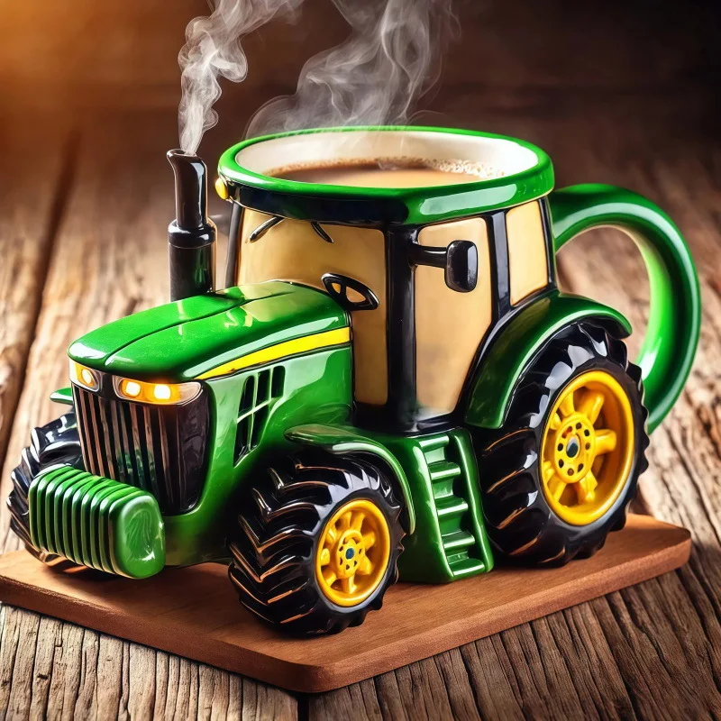 

Fashion Durable Tractor Mug, 11oz Handcrafted Semi-trailer Shaped Coffee Cup, Unique Gift for Men