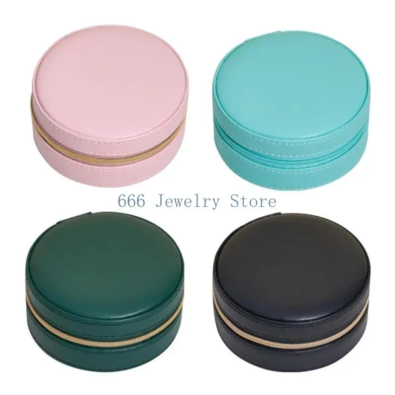 

F2TD Round Lovely Jewelry Box Travels Jewellery Box Organizers Jewelry Display Storage
