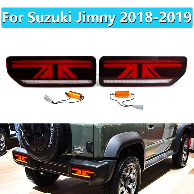 1 Pair For Suzuki Jimny 2018-2019 LED Taillights Assembly LED Rear Lamp Brake Reverse Light Rear Back Up Lamp DRL Tail Lights