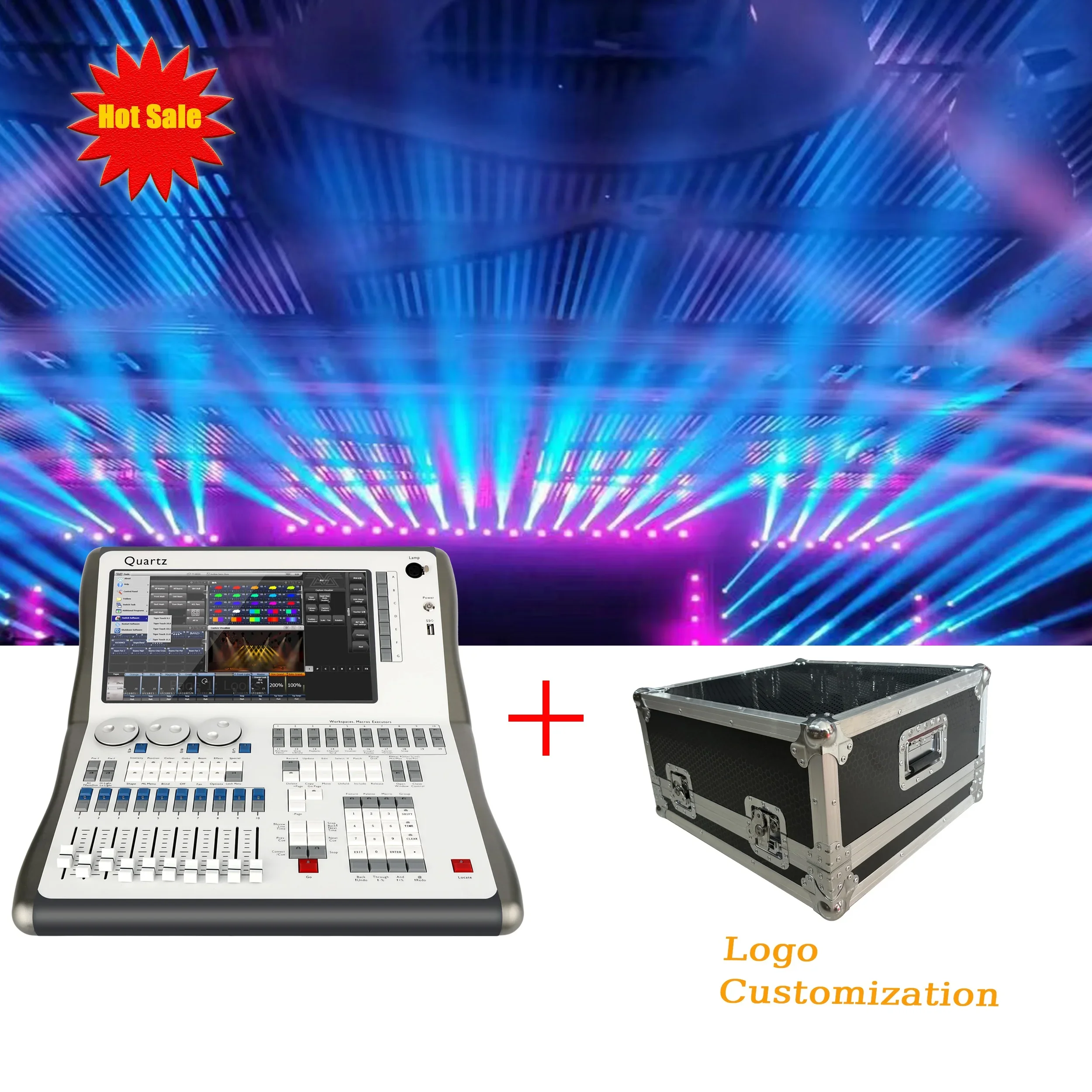 V16 software Quartz touch Screen Stage Light Console dmx Dimmer DMX512 Controller