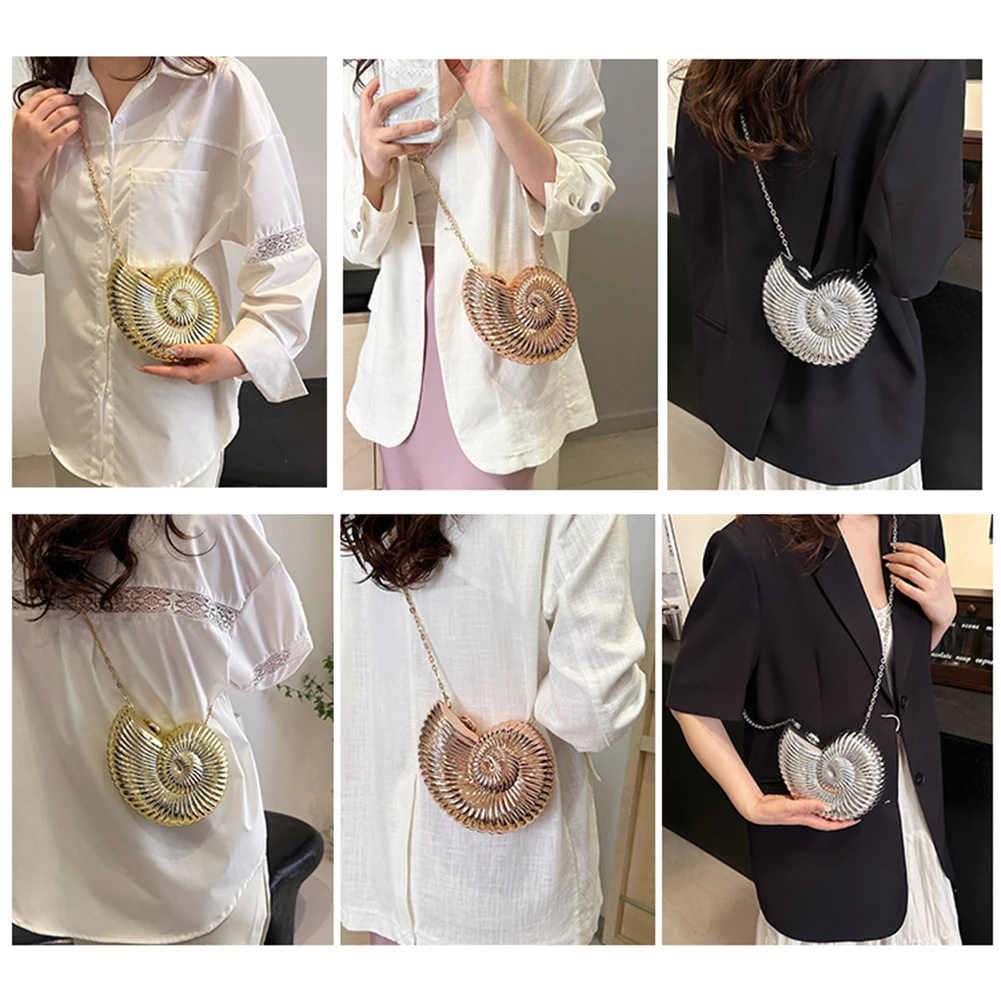 Tas Malam Bentuk Kerang Akrilik, Tas Selempang Stylish, Tas Selempang Crossbody Stylish, Tas Clutch Unik untuk Wanita dan Gadis