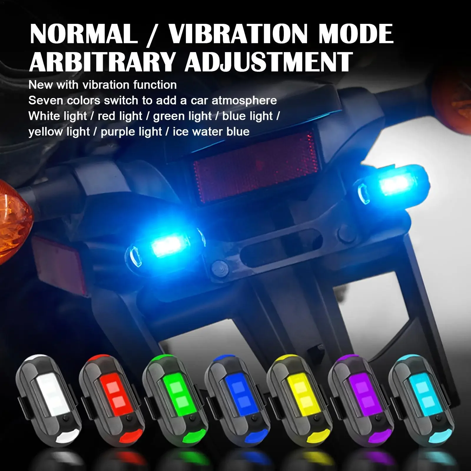 7 Colors Drone Strobe Light USB LED Anti-Collision Bike Tail /Model Aircraft Night Flying Mini Signal Flashing Warning Light