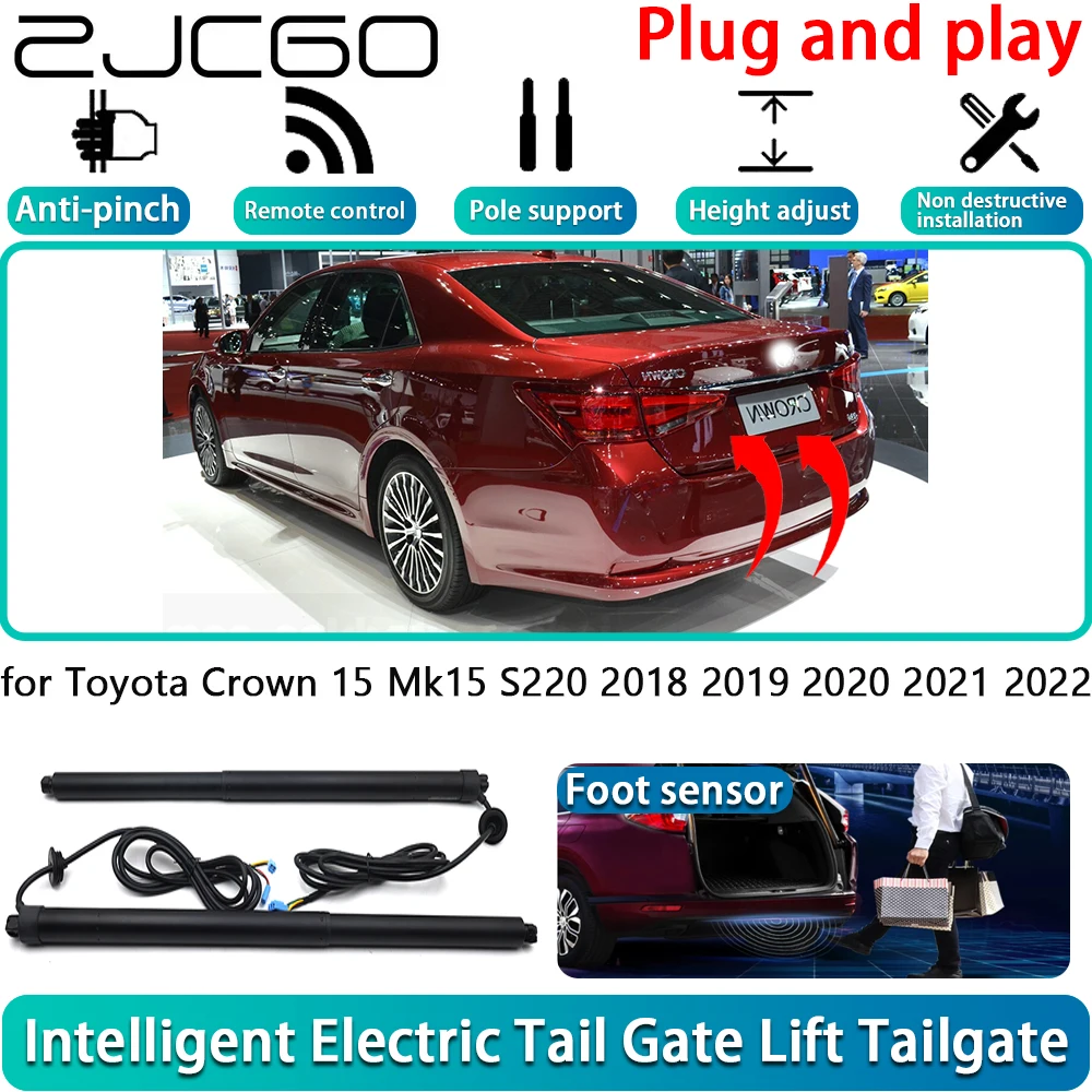 

ZJCGO for Toyota Crown 15 Mk15 S220 2018 2019 2020 2021 2022 Electric Powered Tailgate Power Liftgate Automatic Tailgate System
