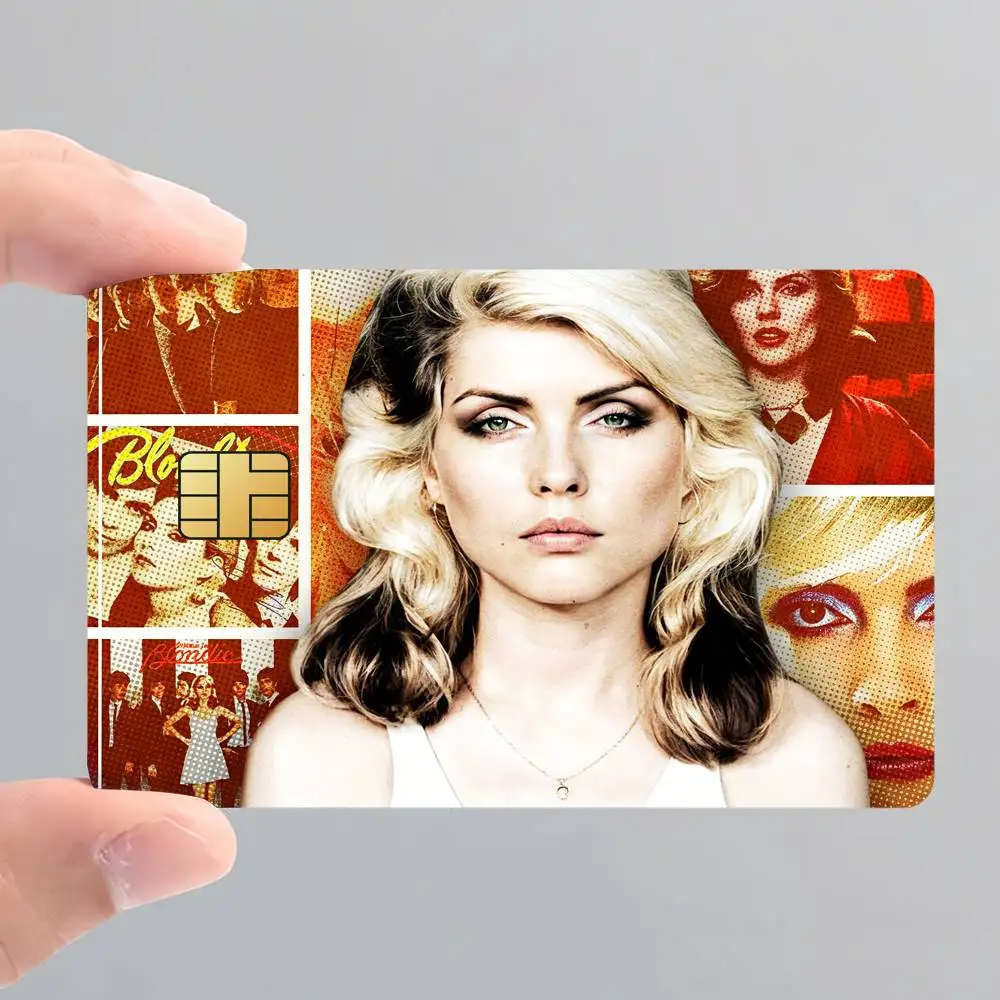 Pegatinas de la cantante D-Deborah H-Harry para tarjetas bancarias, película protectora impermeable, pegatina de regalo sorpresa