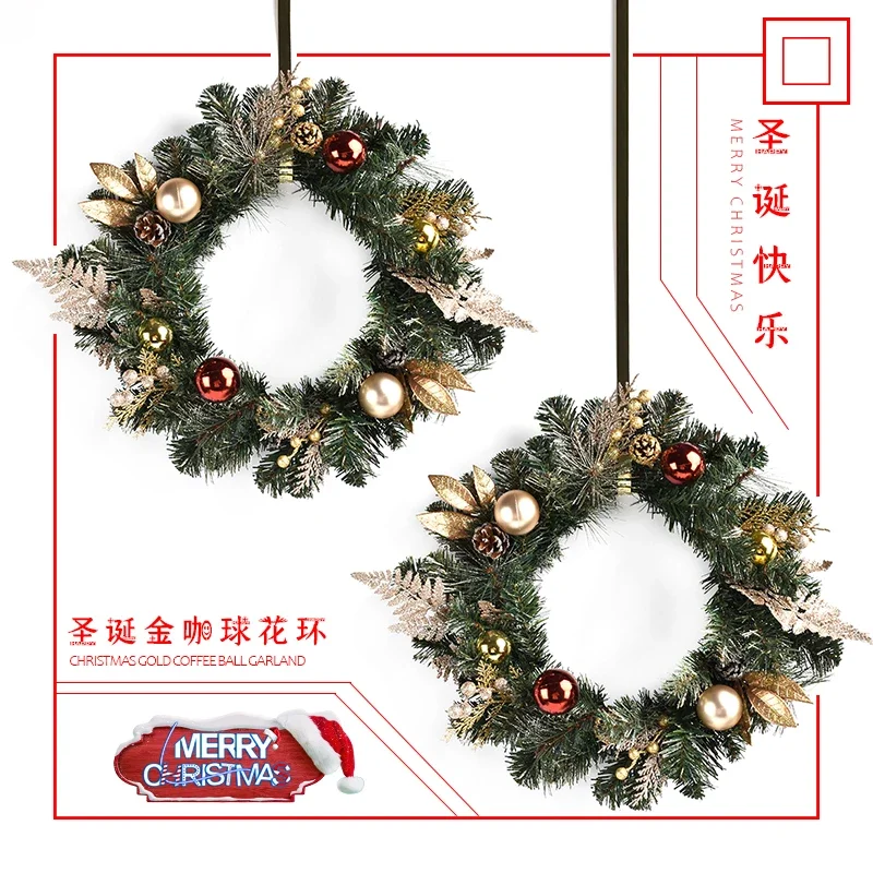 

Christmas decoration pendant 40cm garland rattan door hanging shopping mall window hotel scene arrangement garland ornaments