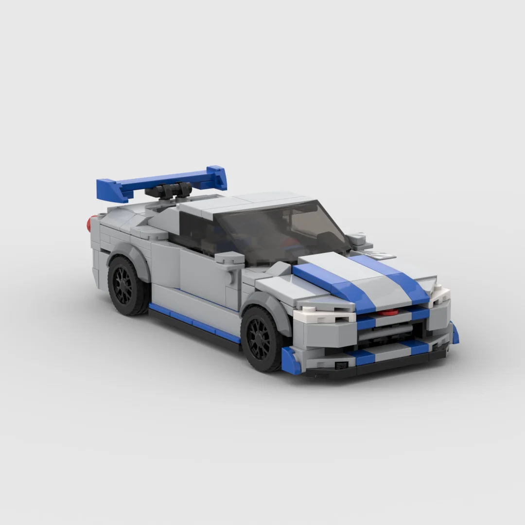 

MOC 337pcs R34 Supercar Building Blocks Speed Series JDM Racing Model for Adults Collectors Boy for Gift