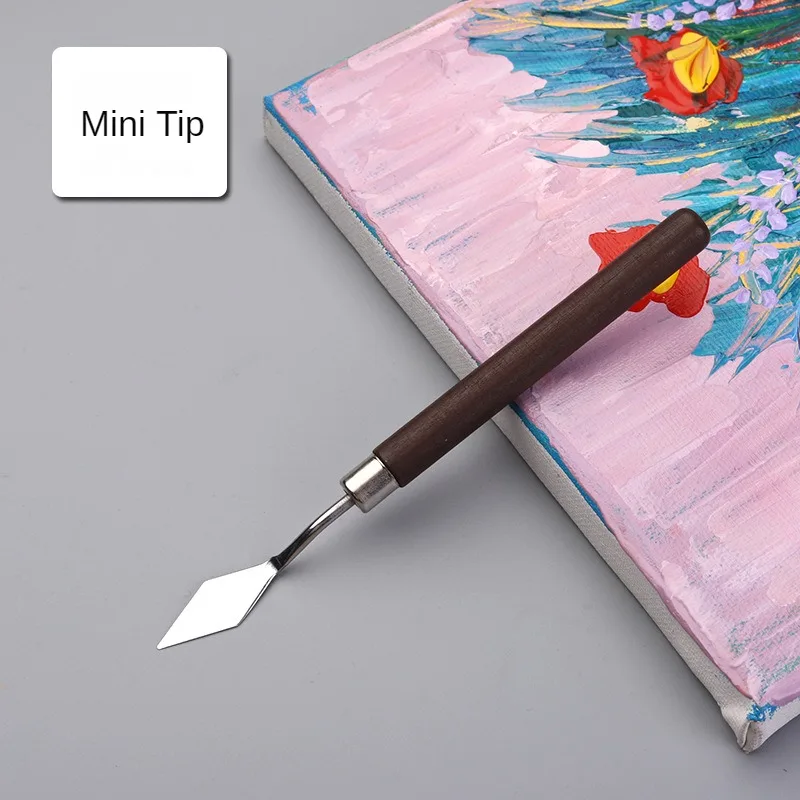 Scraper Rapid Rebound No Deformation Oil Painting Supplies Mahogany Baking Utensils Stainless Steel Scraper Palette Knife