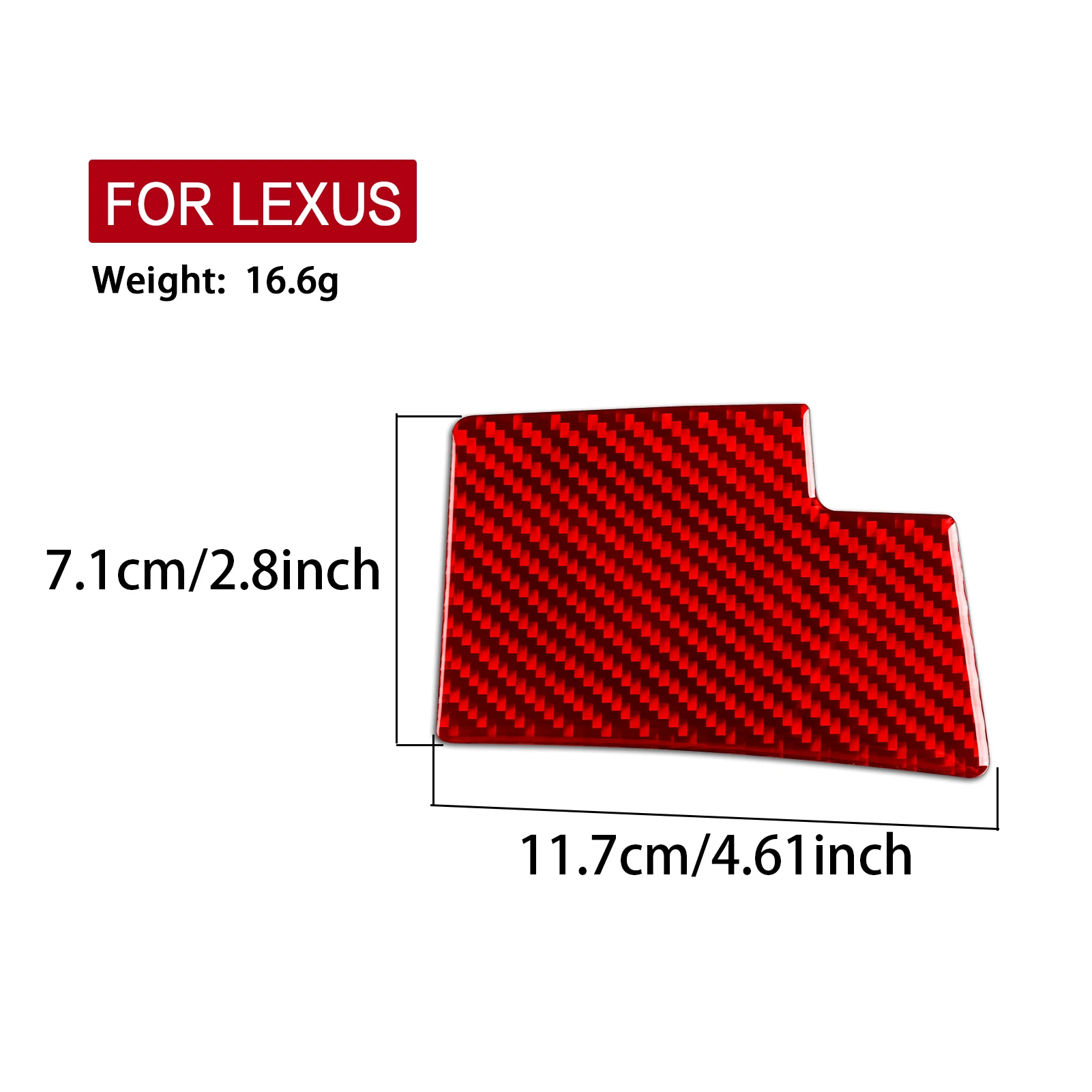For Lexus ES200/ 250/260/300h/350/ 200 2018–2025 Car Resistor Cover Plate Red Real Soft Carbon Fiber Car Accessories Stickers