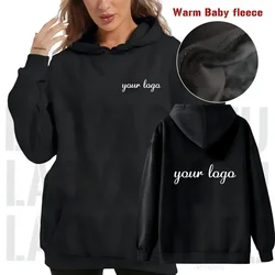 2024 Long Sleeve Customized high quality Hoodie Text Logo Casual Custom Printed Text DIY Customized Personalized Hooded