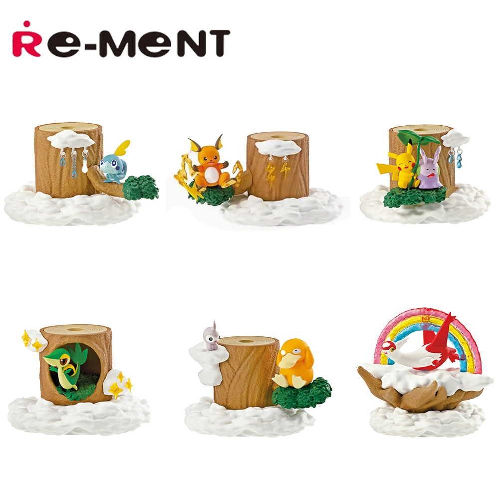 

In Stock Re-Ment Pokemon Forest 7 All 6 Pack Set Collectible Model Toys Anime Figures Candy Toys Pikachu Sobble Goomy Latias