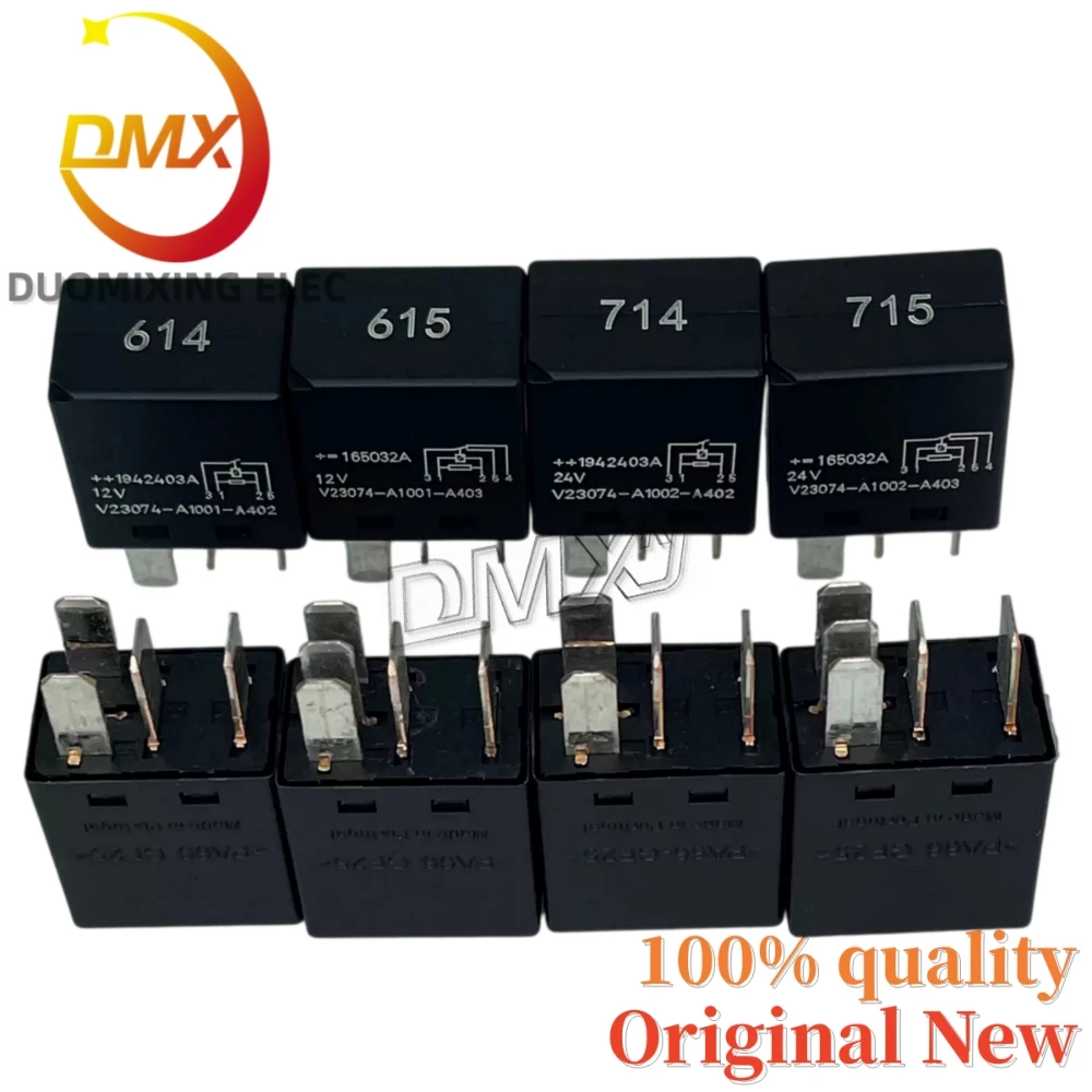 5PCS/LOT 100%Original V23074-A1001-A402 A403 A1002 12V 24V 614 615 714 715 4IN 5PIN Automotive relay