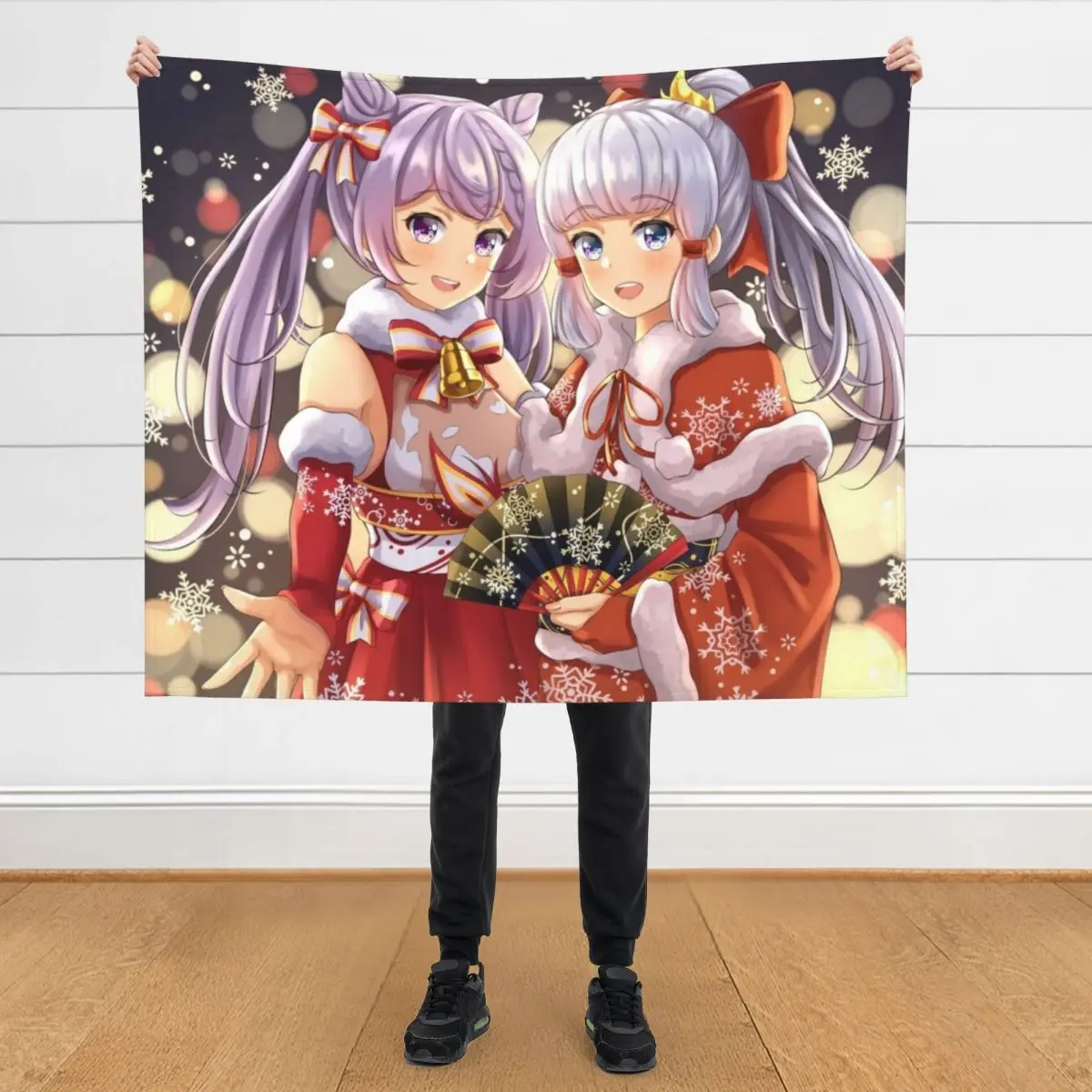

Ayaka and Keqing Throw Blanket wednesday For Baby Sofa Blankets