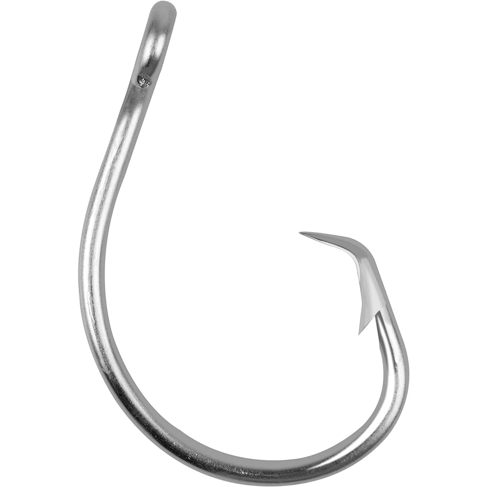 10Pcs Saltwater Tuna Circle Hooks Stainless Steel Catfish Hooks 2X Strong Big Game Fishing Hooks for Catfish Bass Tuna 8/0-28/0