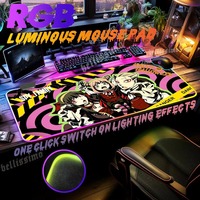 Computer Mat Mouse Pad Anime Mousepad Gamer Table Office Carpet 900x400 Large Rgb S_spy x F_family Desk Keyboard Deskpad