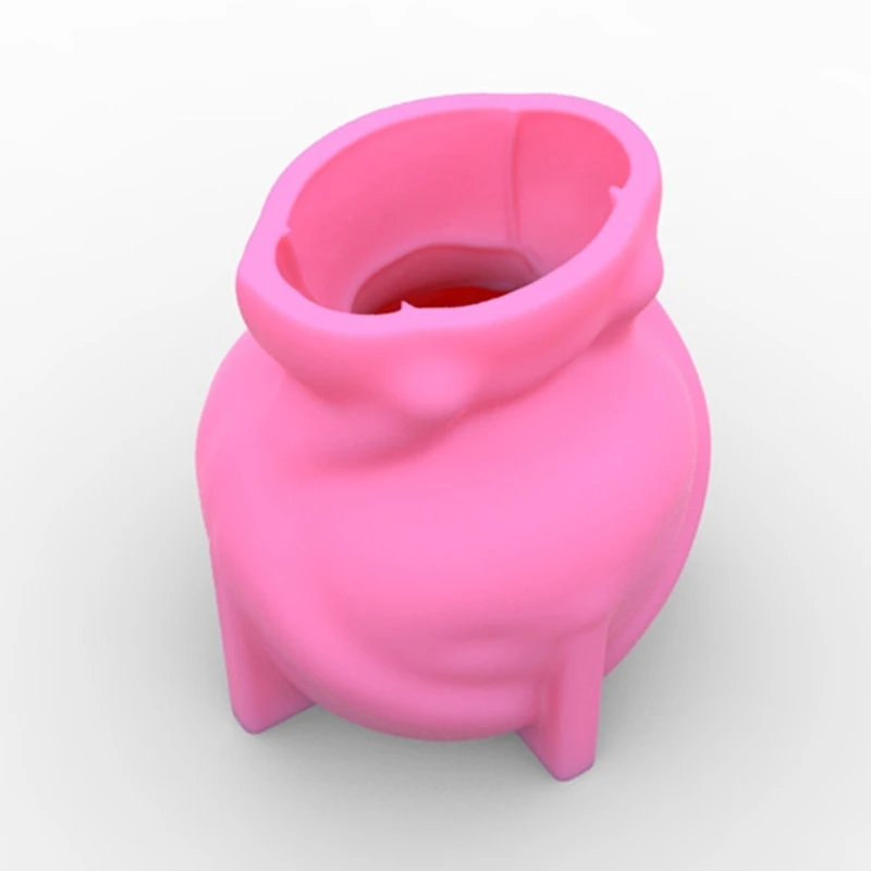 Moule Pot fleurs en résine époxy pour fille mignonne, porte-Pot plante succulente, plâtre en béton, moule en Silicone,