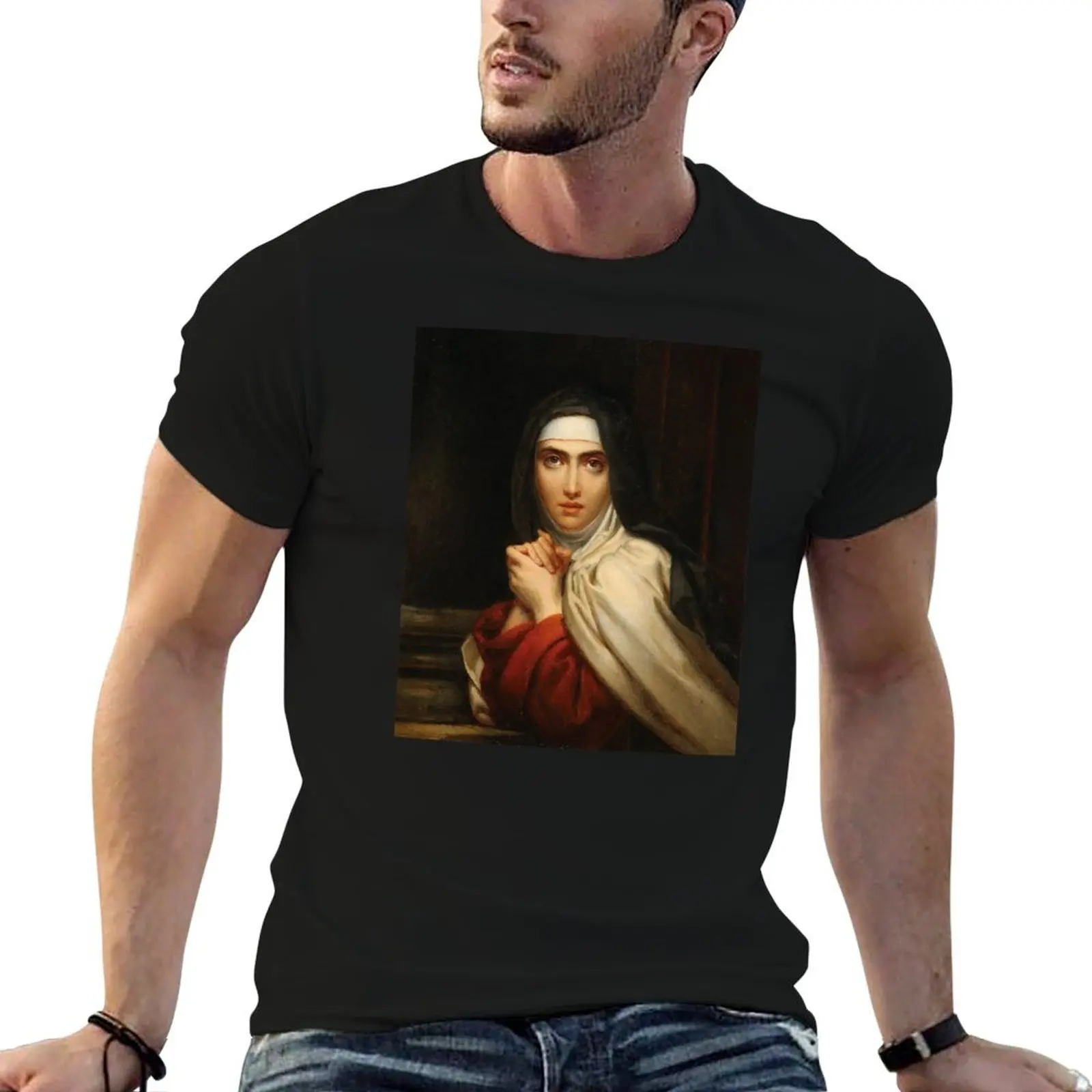 Saint Teresa of Avila T-Shirt oversized t shirt summer shirt men clothings