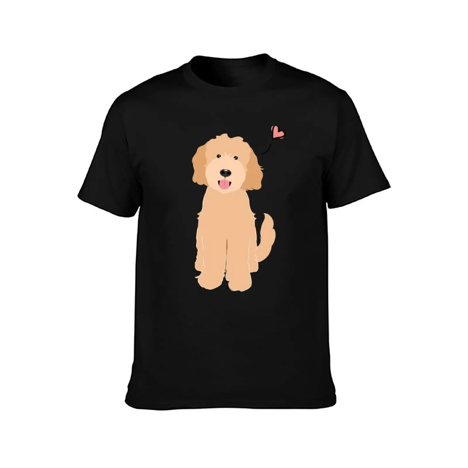 LOVE Apricot Blonde Goldendoodle Dog T-Shirt Halloween Casual T-Shirt