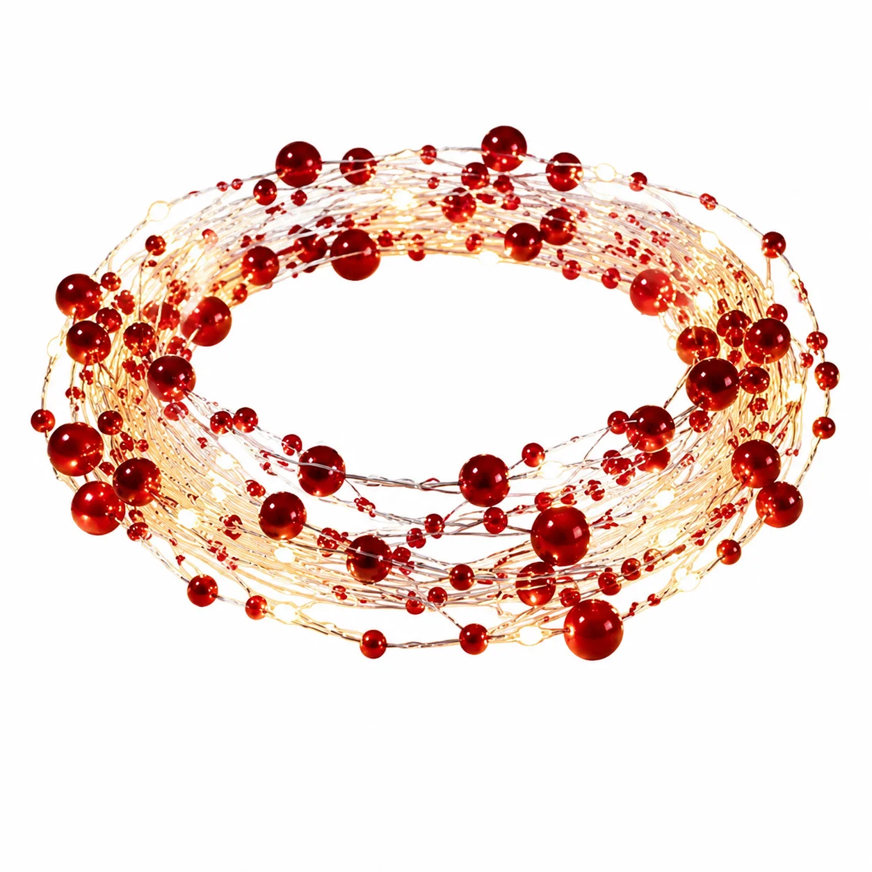 Warm White Berry Garland String Lights Waterproof for Christmas Tree Decor Indoor Outdoor Holiday Party Display Durable