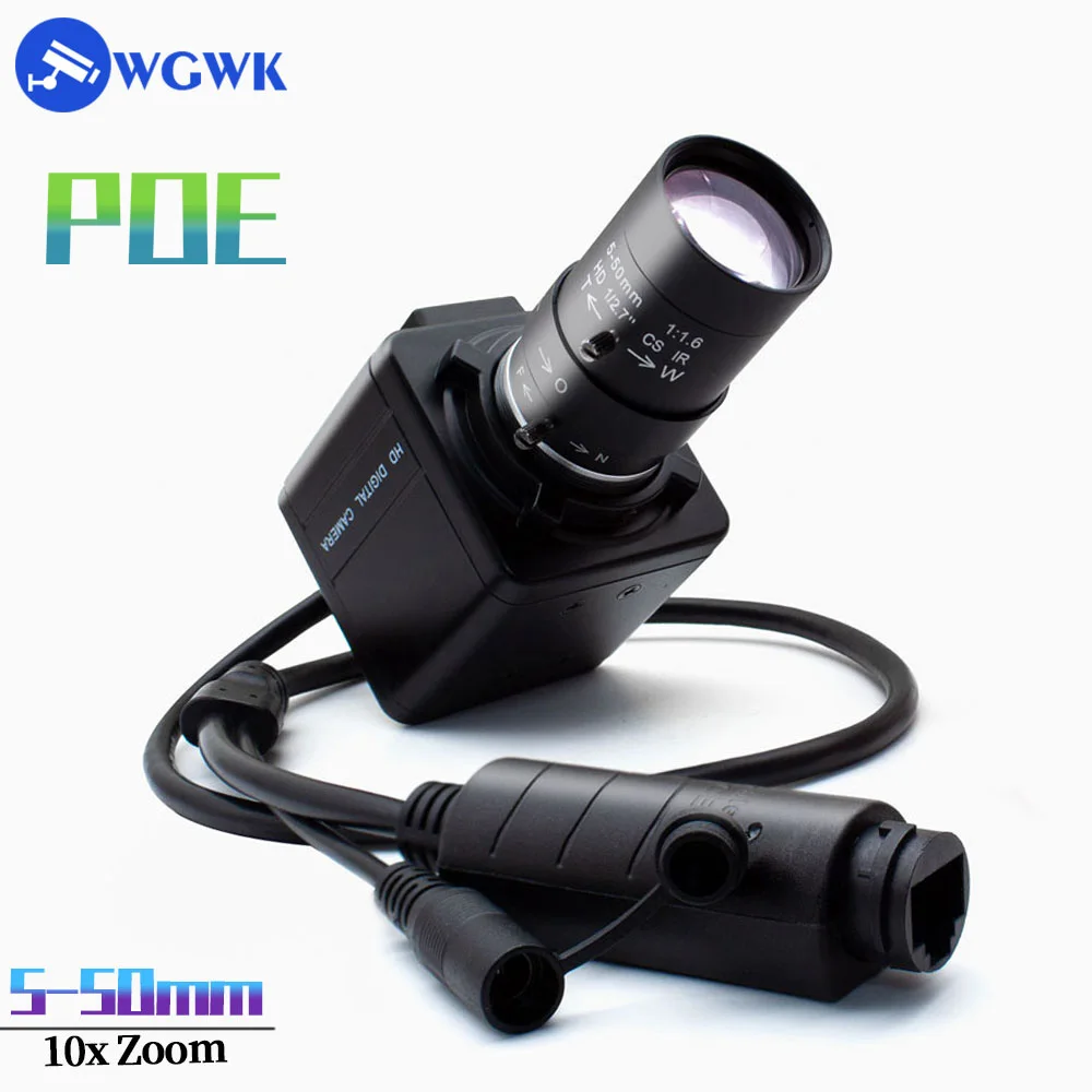 

WGWK 5-50mm HD Industrial Camera Living Stream Webcam 1/27" CS Mount F1.6 Manual Zoom CCTV Lens 3/4/5/8MP CMOS Digital Camera