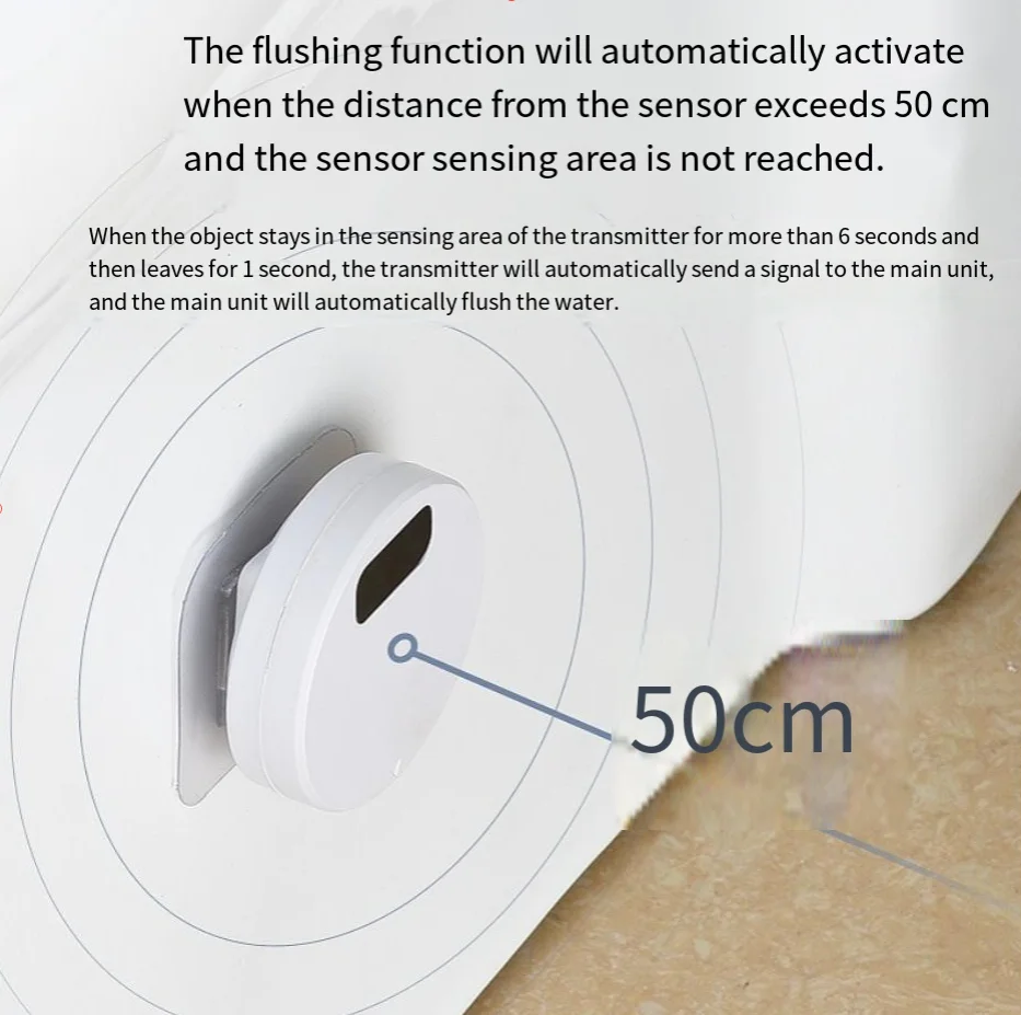Infrared Induction Toilet Flusher Automatic Electric Toilet Flush Button Home Bathroom Toilet Flushing Accessories