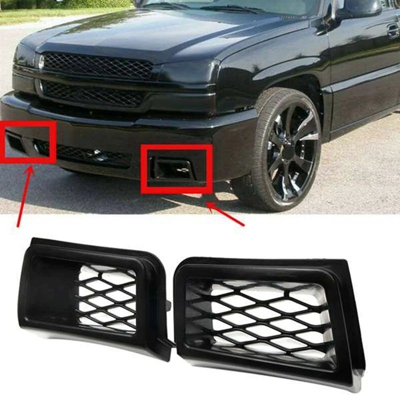 Front Bumper Grille Caliper SS Style Air Duct Grille Cover Automobile For Chevrolet Chevrolet Silverado 1500 2003-2007