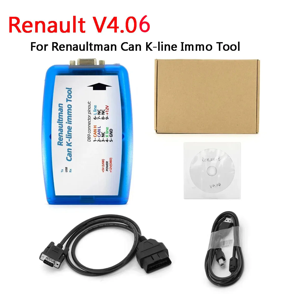 For Renault Immo  V4.06 for Renaultman Can K-line Immo Tool Fully Automatic  ECU Programmer Read / Write EEPROM Tool