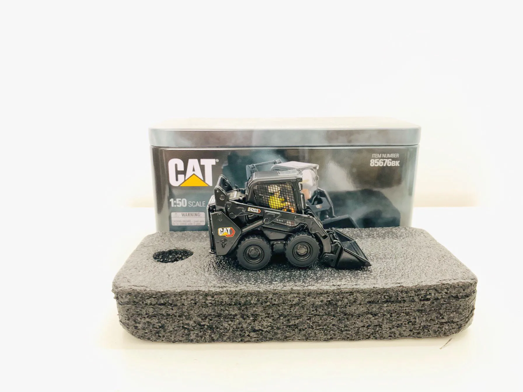 DM 242D3 Skid Steer Loader Special Black Finish 1:50 Scale Metal By DieCast Masters 85676BK Collectible Model New in Box