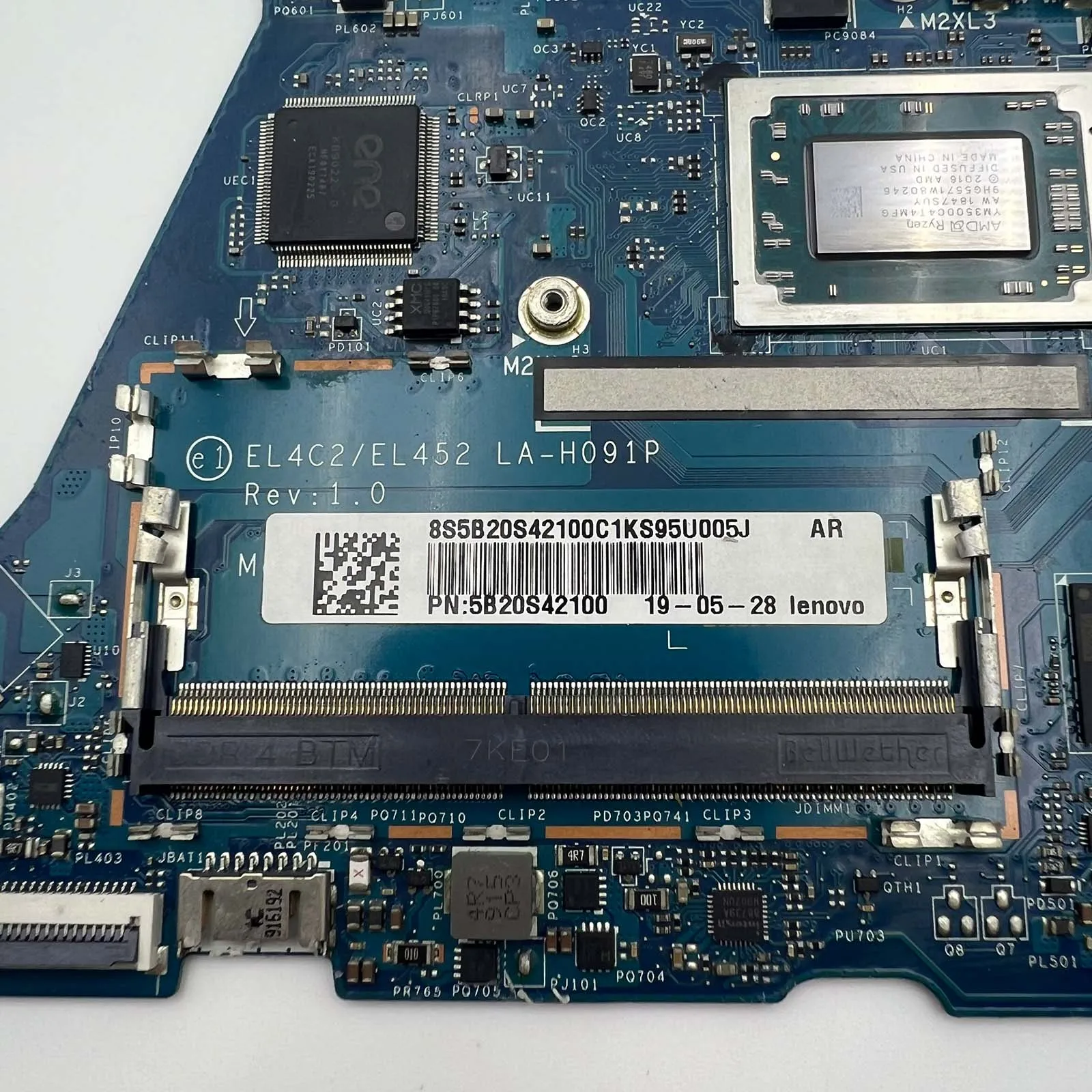 Untuk Lenovo IdeaPad C340-14API / FLEX-14API S540-14API Papan Utama LA-H091P R3/R5/R7 CPU RAM 4G 100% Tes Bekerja Ideapad