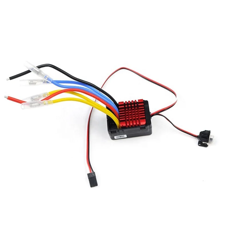 Hobbywing QuicRun WP 880 80A Dual Brushed Waterproof ESC Pengontrol Kecepatan Motor Komponen untuk Mobil RC 1/8