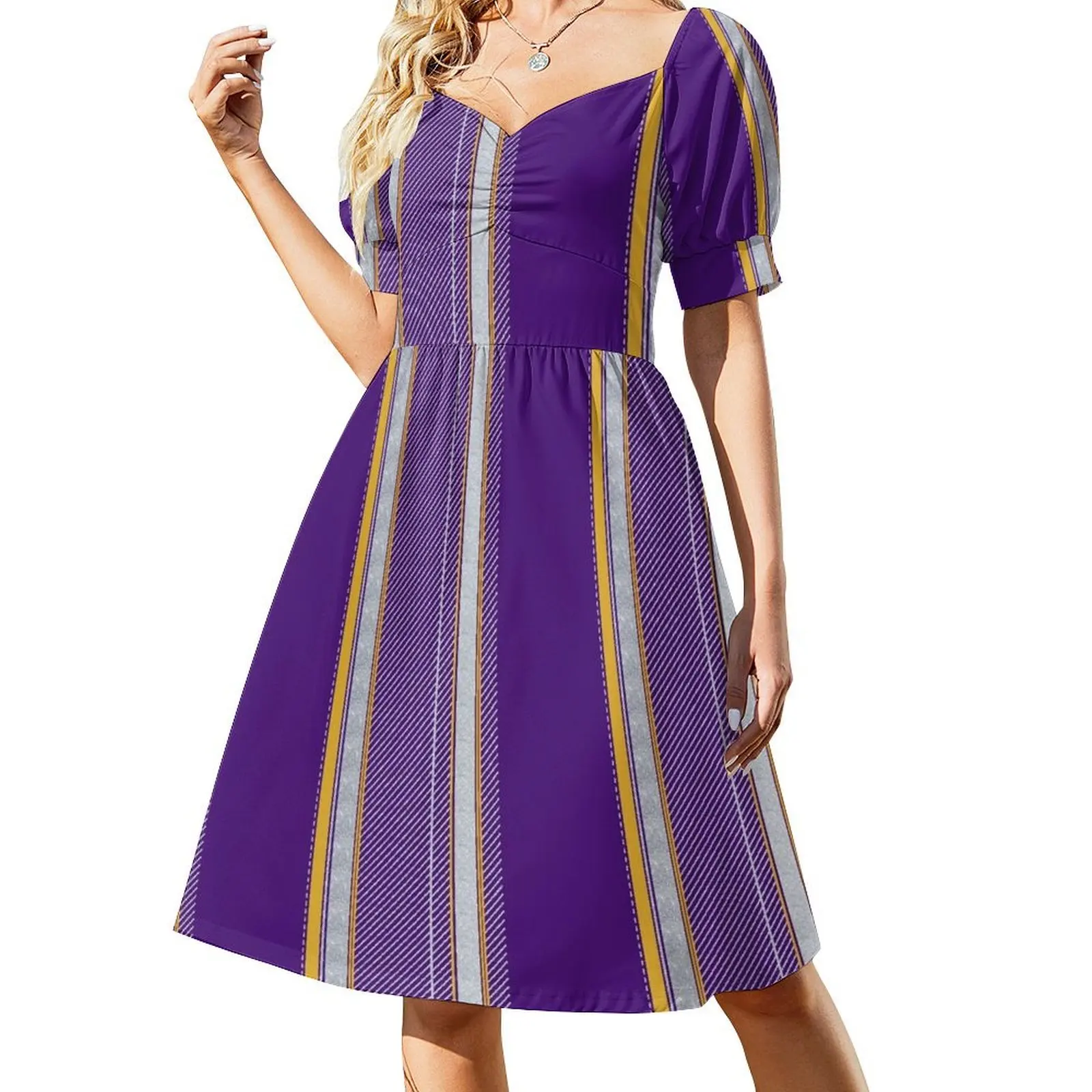 Tiger Camelot Pinstripe 2 Short Sleeved Dress dress for women beach dresses Women's evening dress