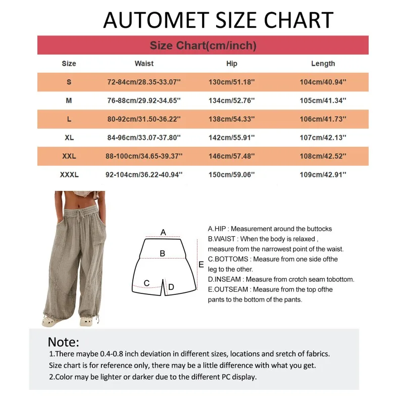 2026 Women's Casual Solid Wide Leg Pants Loose Fit Long Trousers Lightweight for Beach Office