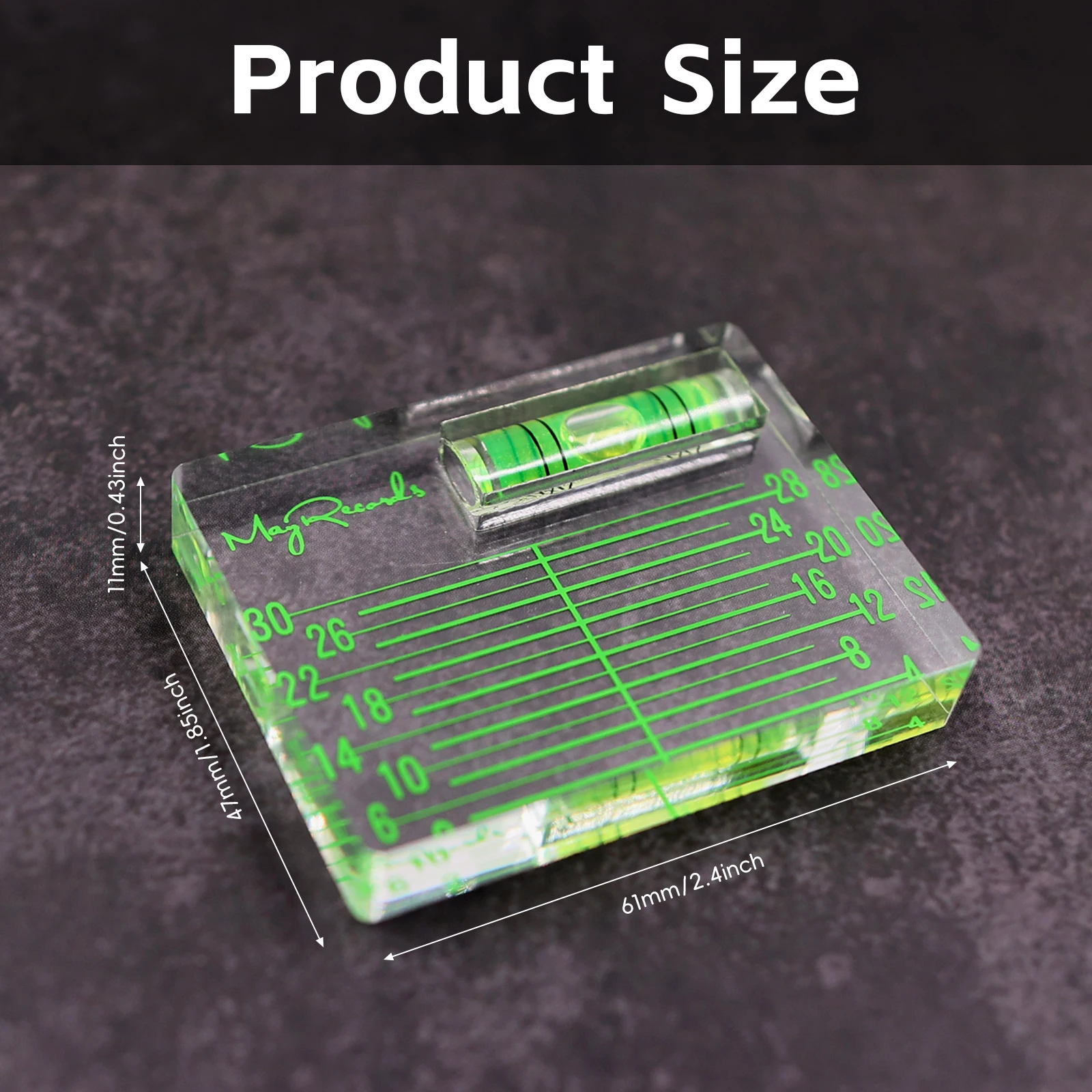 مشغل سجل فينيل LP مع حقيبة ، مسطرة توازن VTA وتعديل السمت ، قياس فونو تونيرم ، ساخن