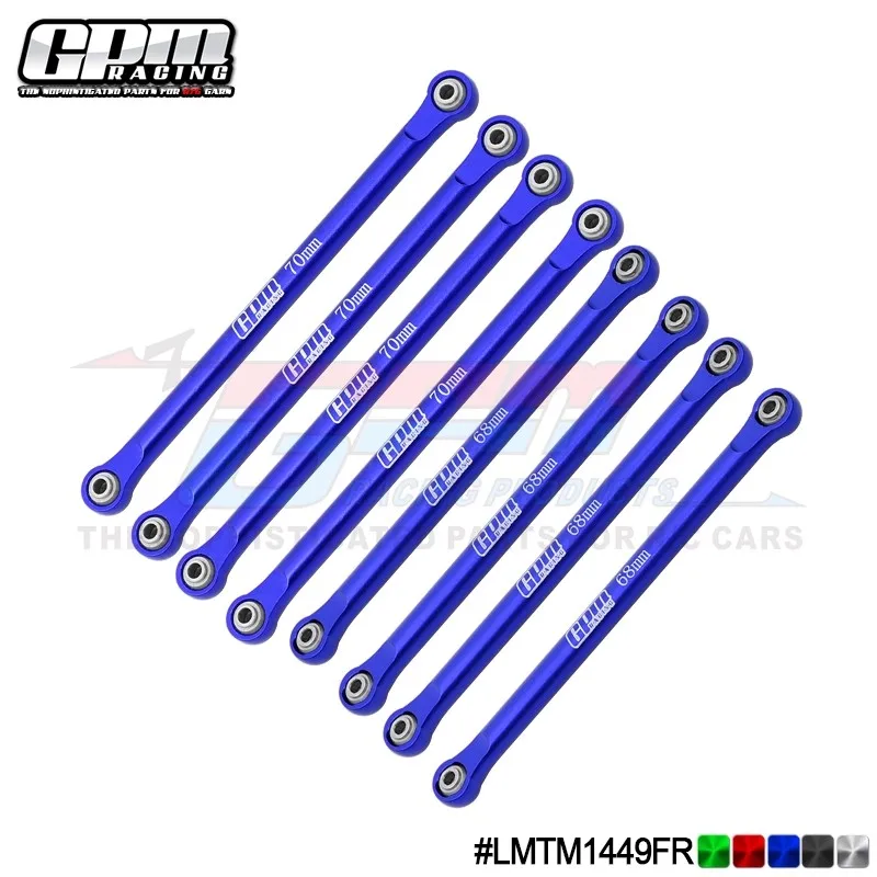 

GPM Aluminum 7075 Upper & Lower Link Bar Set For LOSI 1/18 Mini LMT 4X4 Megalodon 2S LOS214044+LOS214045 LMTM1449FR