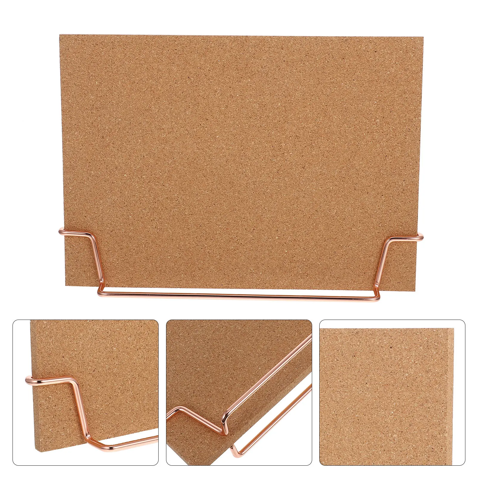

1Set Wood Bulletin Cork Board Desktop Memo Display Board for Photos Notes Office Desk Organizer Compact Cork Boards