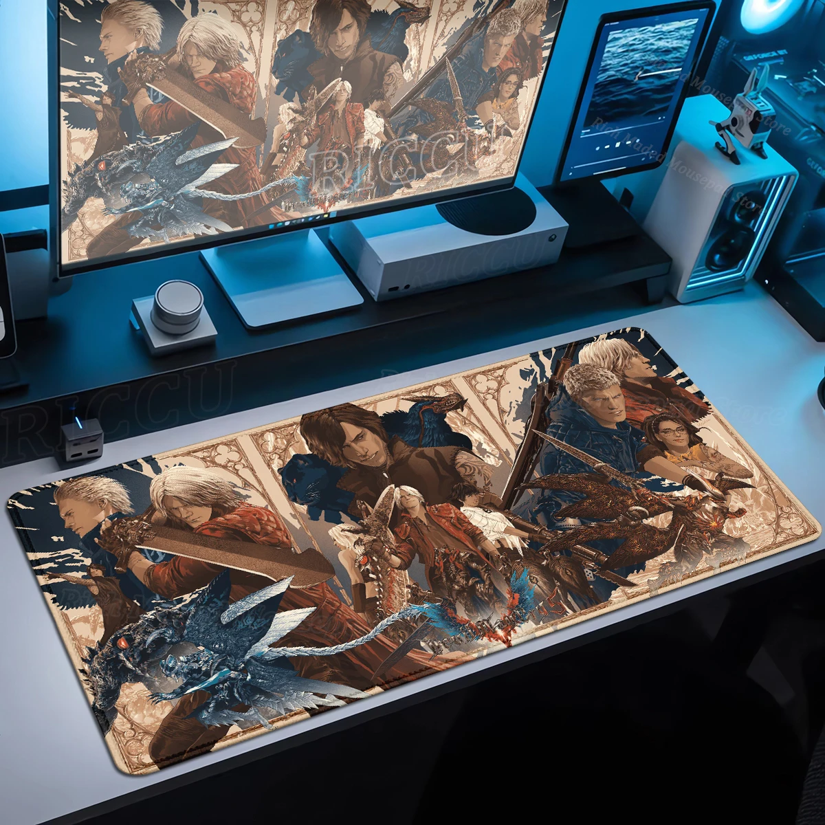 Game Large Mousepad Devil May Cry 5 Mouse Pad Extended Desk Mat Keyboard Office Rubber PC Non-slip Playmat Gamer Accessories Rug