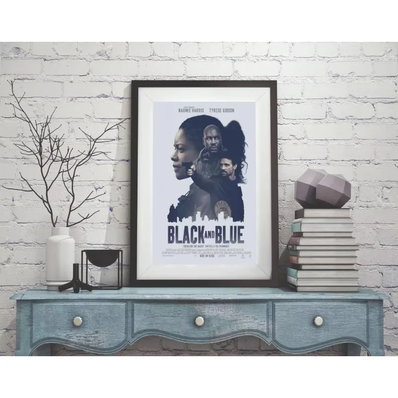 L0139 Black and Blue Movie Silk Fabric Poster Art Decor Indoor Painting Gift