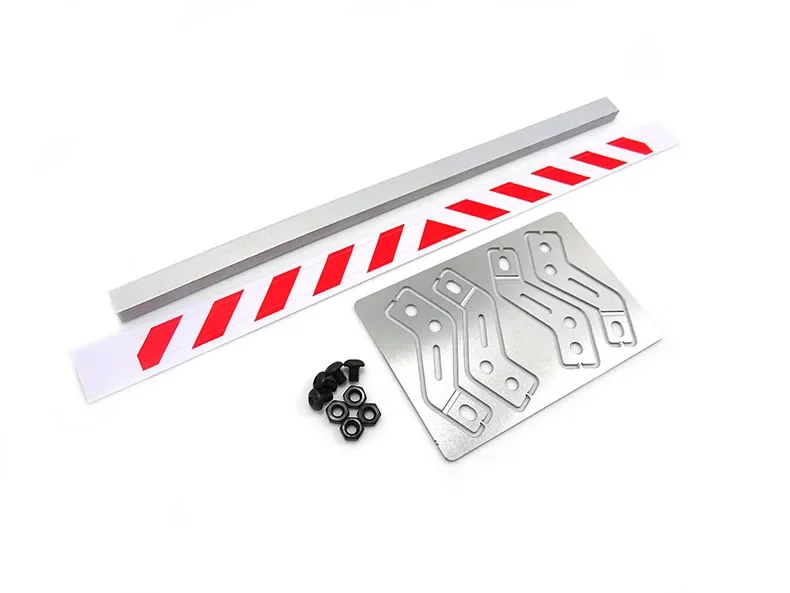 Metal Rear Bumper with Sticker for 1/14 Tamiya RC Truck Trailer Tipper Scania Benz Actros Acros MAN Volvo