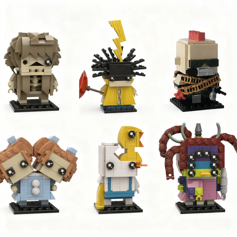2309pcs MOC Garbage Pail BricKidz 12 Pack 3 Brickheadz Model Building Blocks Construction Toy Christmas Gifts DIY Creative Idea