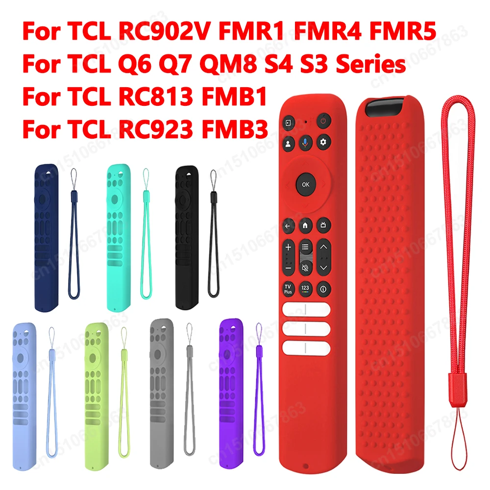 TV Remote Control Silicone Cover Protective Case For TCL Q6 Q7 QM8 S4 S3 Series For TCL RC902V FMR1 FMR4 FMR5 For TCL RC813 FMB1