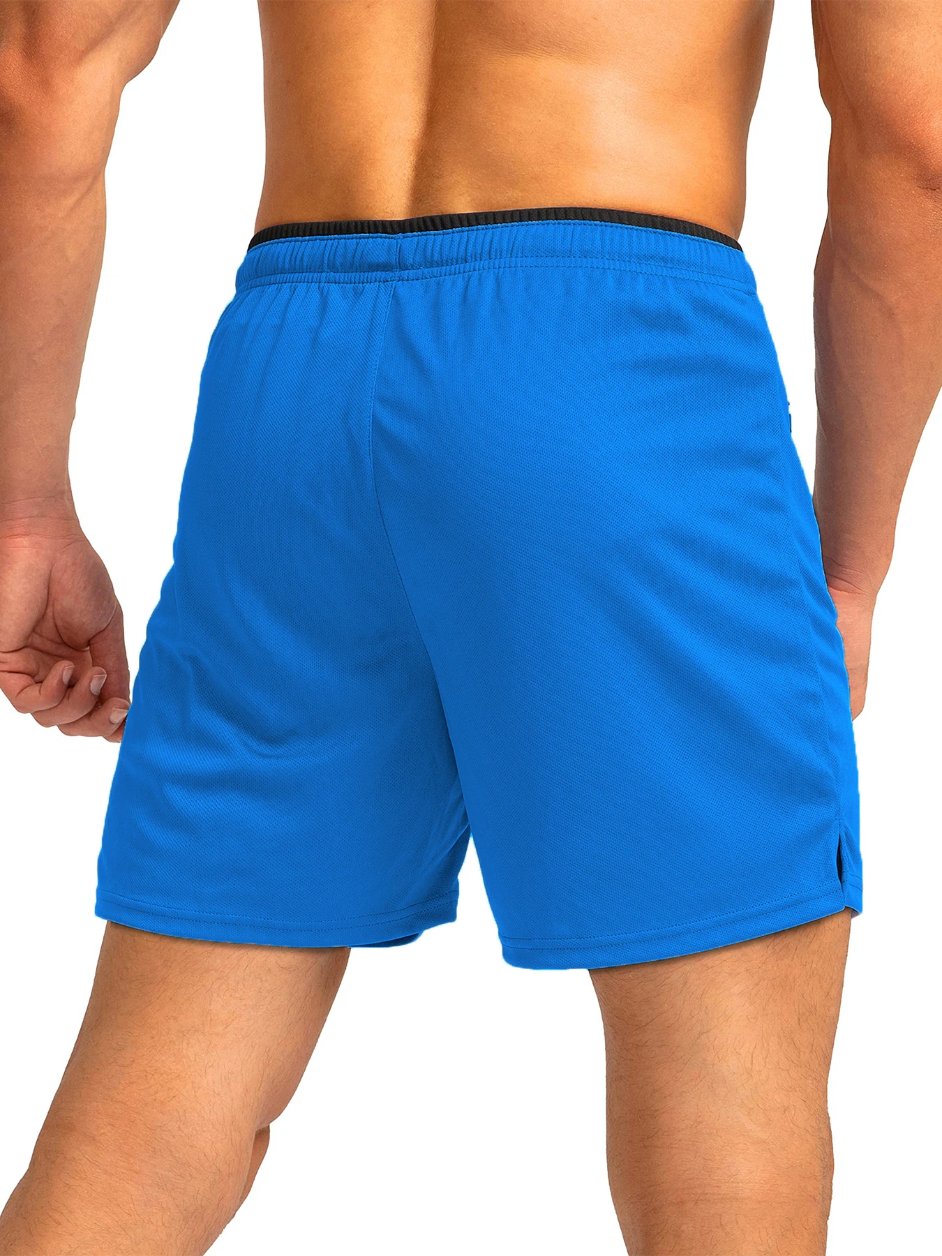 Herren-Laufshorts mit Reißverschlusstaschen, schnelltrocknend, geeignet für Fitness-Workouts, 5-Zoll-Herrenshorts – Detail 14